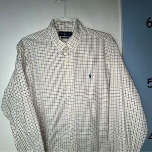 Ralph Lauren Classic Fit Men's Blue Checkered Plaid Button-down Shirt XL